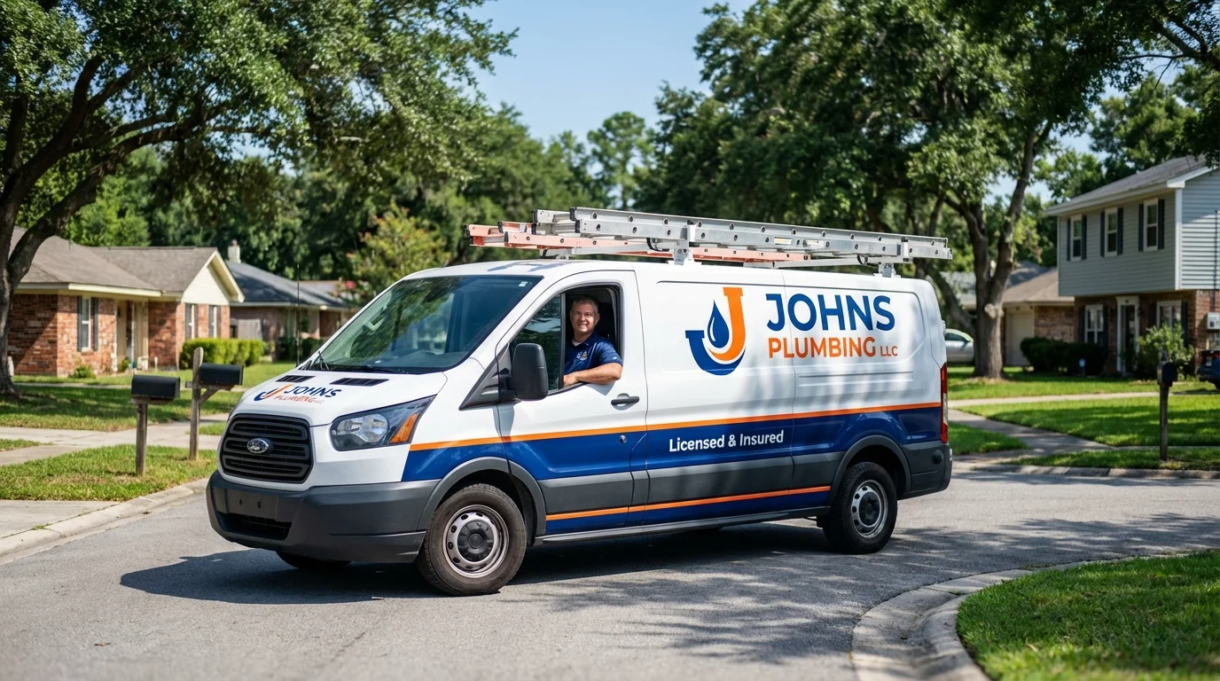 Johns Plumbing LLC service van in Eatonville, WA
