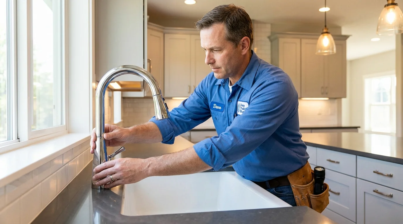 Kitchen faucet installation by Johns Plumbing LLC in Eatonville