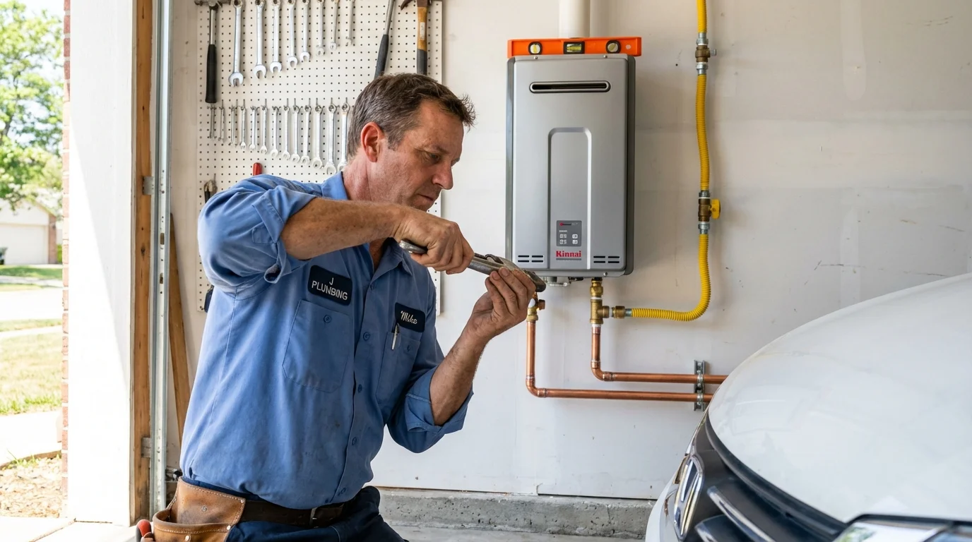 Tankless water heater installation by a Johns Plumbing LLC plumber in Eatonville